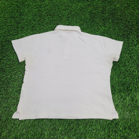 VTG Y2K Polo Ralph Lauren Waffle Knit Polo Mens S Cropped Boxy Fit - Picture 6 of 14